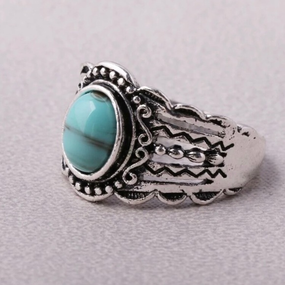 Women’s blue turquoise cute ring - Picture 3 of 3